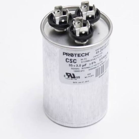 Picture of 35/3M 370V Round Dual Capcitor For Rheem-Ruud Part# 43-25133-03