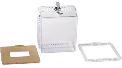 Picture of PLASTIC STAT GUARD,W/BASE&RING For Johnson Controls Part# GRD10A-608