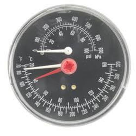 Picture of T&P GAUGE 60# 2.5"DIAL 1/4"BCK For Weil McLain Part# 510-218-099