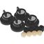 Picture of GAS RANGE KNOB KIT, BLACK  For Robertshaw Part# 4590-046