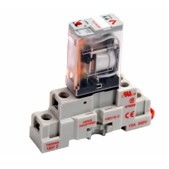 Picture of 15A SPDT Socket/DIN FULL 24VAC For Veris Industries Part# VMD1B-F24A