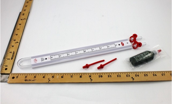 Picture of 4-0/4" UTube Manometer W/Plugs For Dwyer Instruments Part# 1221-8-W/M