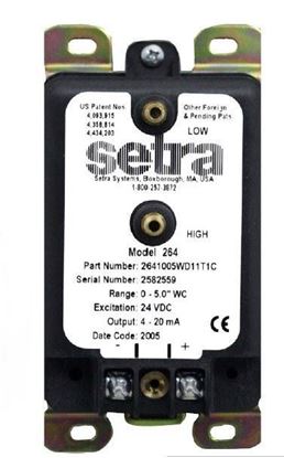 Picture of 0-3"WC Trnsmtr 4-20maOut 1%FS For Setra Part# 2641003WD11A1C