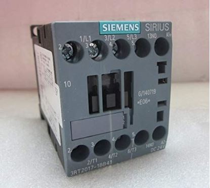 Picture of 3P 24Vdc 12A Cont W/ N/O Aux for Siemens Industrial Controls Part# 3RT2017-1BB41