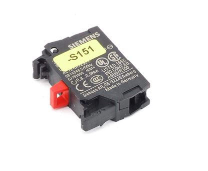 Picture of Contact Block 1Nc Front Mount for Siemens Industrial Controls Part# 3SU1400-1AA10-1CA0