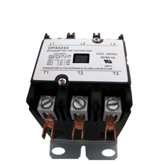 Picture of Contactor 40A 24V 3 Pole for Supco Part# DP40243