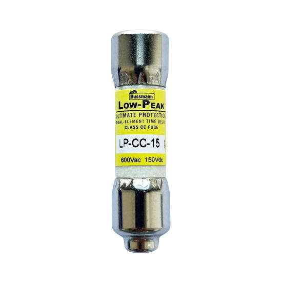 Picture of 15A, 600VAC/150VDC TIME D FUSE for Bussmann Fuse Part# LP-CC-15