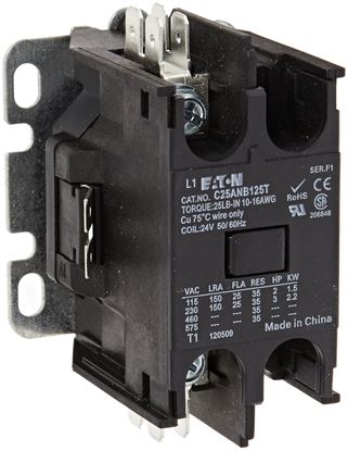Picture of 1P 25A 24V CONTACTOR for Cutler Hammer-Eaton Part# C25ANB125T
