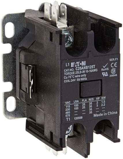 Picture of 1P 25A 24V CONTACTOR for Cutler Hammer-Eaton Part# C25ANB125T