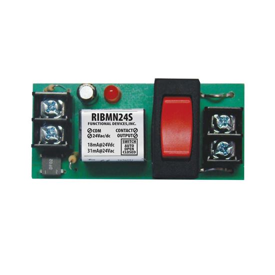 Picture of 24V 15AMP SPST W/OVERRIDE for Functional Devices Part# RIBMN24S