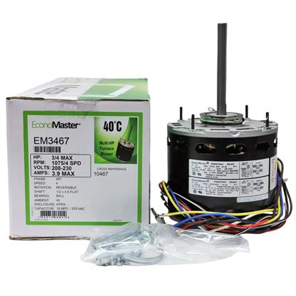 Picture of 208-230v 3/4-1/5hp 1075rpm Mtr for Regal Rexnord - Genteq Part# EM3467