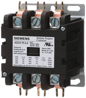 Picture of 3Pole 60Amp 110Volt Contactor for Siemens Industrial Controls Part# 42EF35AF