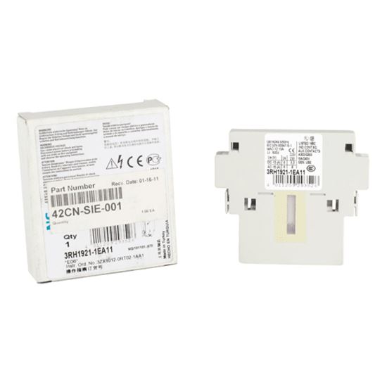 Picture of 2Pole Side AUX CON 1NO/1NC for Siemens Industrial Controls Part# 3RH1921-1EA11