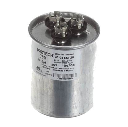Picture of Rheem Capacitor - 50/5/440 Dual Round Part# 43-25133-26