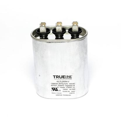 Picture of Rheem Capacitor - 25/5/440 Dual Oval Part# 43-TL25054-V