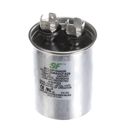 Picture of Trane Capacitor; 15Mfd 370/440V Round Run Capacitor Part# SFCAP15440R