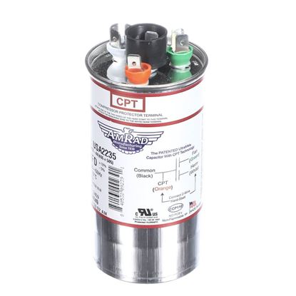 Picture of Trane Capacitor; 40/5Mfd 370/440V Rnd Usa Made Part# USA2235