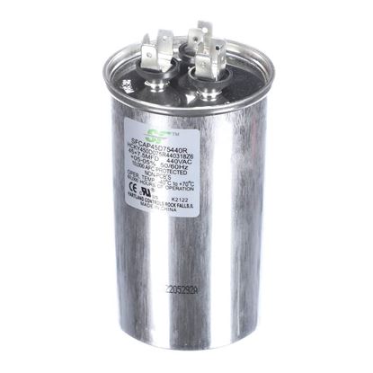 Picture of Trane Capacitor; 45+7.5Mfd 370/440V Round Run Capacitor Part# SFCAP45D75440R
