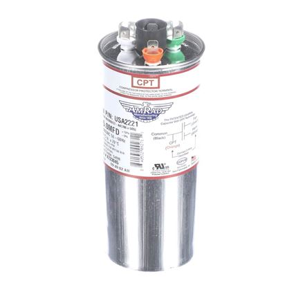 Picture of Trane Capacitor; 70/5Mfd 370/440V Rnd Usa Made Part# USA2221