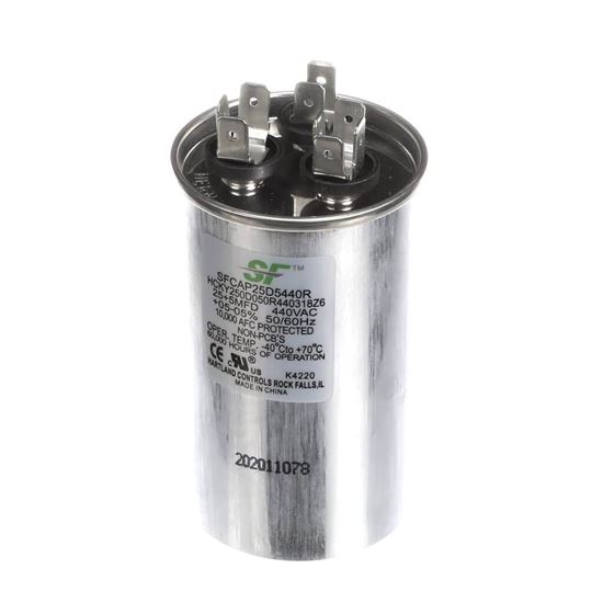 Picture of Trane Capacitor; 25+5Mfd 370/440V Round Run Capacitor Part# SFCAP25D5440R