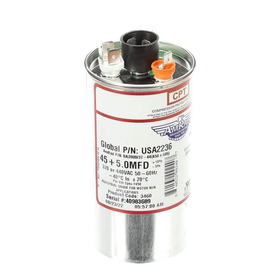 Picture of Trane Capacitor; 45/5Mfd 370/440V Rnd Usa Made Part# USA2236