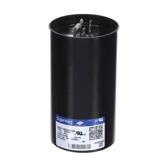 Picture of Trane Capacitor, Start, 112 Mfd, 330V, Round, W/ Resisto Part# CPT02326