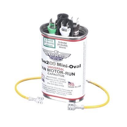 Picture of Trane Capacitor; 2.5 - 15 Mfd 370/440V Oval Part# TURBOMINIOVAL