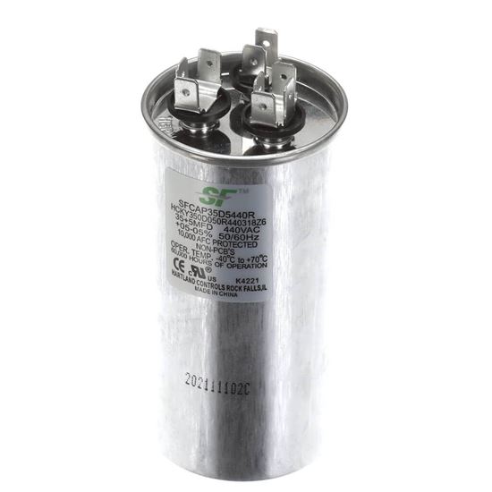 Picture of Trane Capacitor; 35+5Mfd 370/440V Round Run Capacitor Part# SFCAP35D5440R
