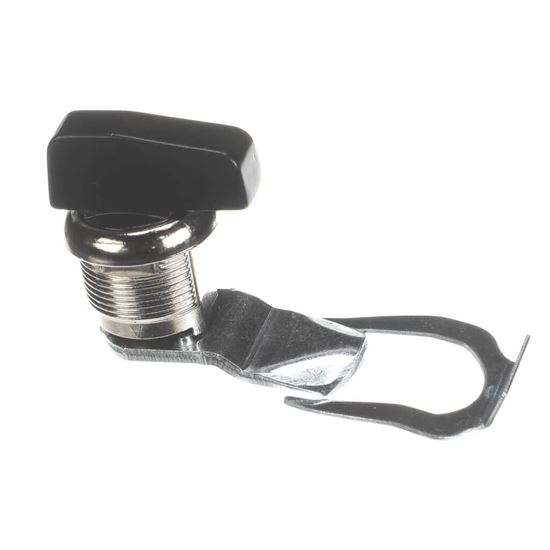 Picture of Trane Latch, 1/4 Turn Latch, Black Knob, Nickel Barrel. Part# LAT00833