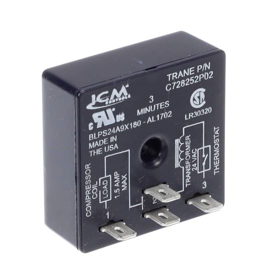 Picture of Trane Relay; Time Delay, Sp, 3 Min, .5 Amp, 24 Vac Coil, Part# RLY01634