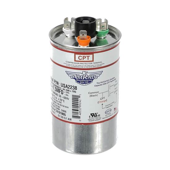 Picture of Trane Capacitor; 50/7.5Mfd 370/440V Rd Usa Made Part# USA2238