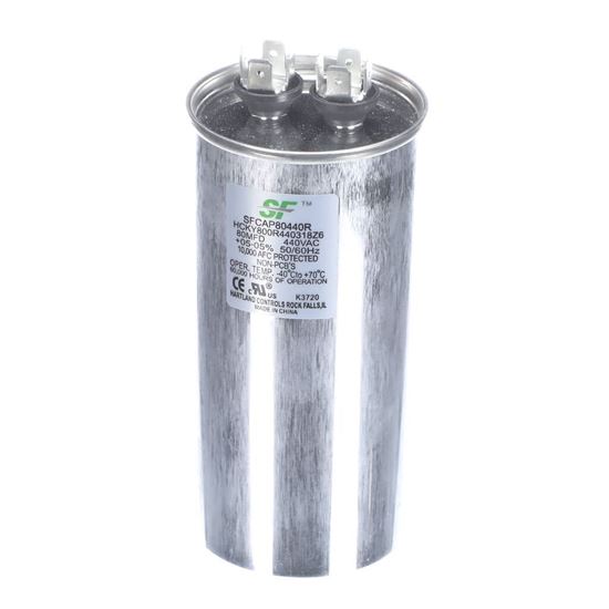 Picture of Trane Capacitor; 80Mfd 370/440V Round Run Capacitor Part# SFCAP80440R