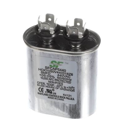 Picture of Trane Capacitor, 5Mfd 370/440V Oval Part# SFCAP5440