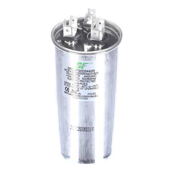 Picture of Trane Capacitor; 30+5Mfd 440V Round Run Capacitor Part# SFCAP30D5440R