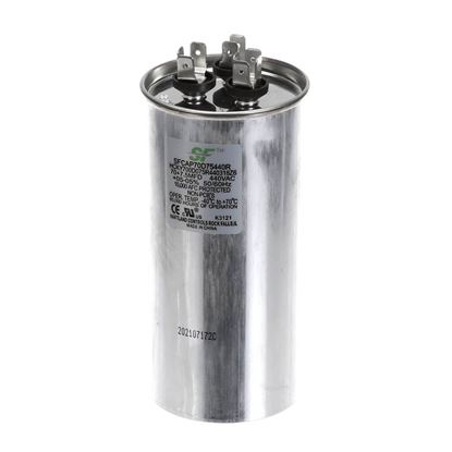 Picture of Trane Capacitor; 70+7.5Mfd 370/440V Round Run Capacitor Part# SFCAP70D75440R