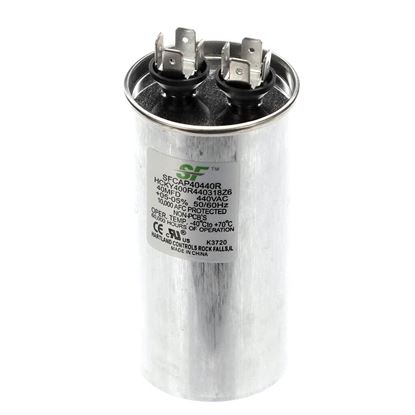 Picture of Trane 40Mfd 440V Run Cap W/resis Rnd Part# SFCAP40440R