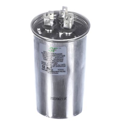 Picture of Trane Capacitor; 50+5Mfd 370/440V Round Run Capacitor Part# SFCAP50D5440R