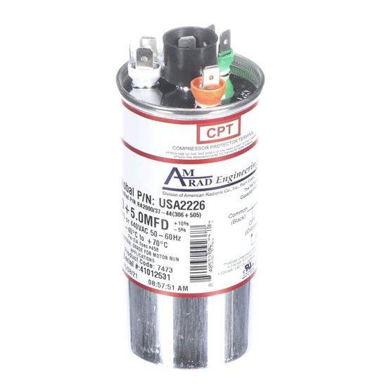 Picture of Trane Capacitor; 30/5Mfd 370/440V Rnd Usa Made Part# USA2226