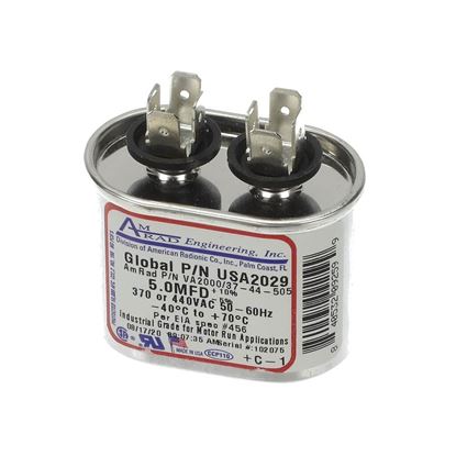 Picture of Trane Capacitor; 5Mfd 370/440V Oval Usa Made Part# USA2029
