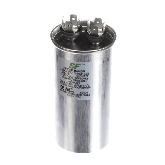 Picture of Trane Capacitor; 35Mfd 370/440V Round Run Capacitor Part# SFCAP35440R