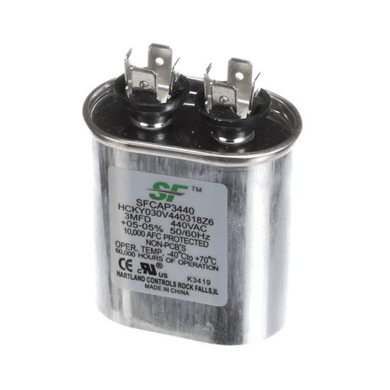 Picture of Trane Capacitor, 3Mfd 370/440V Oval Run Capacitor Part# SFCAP3440