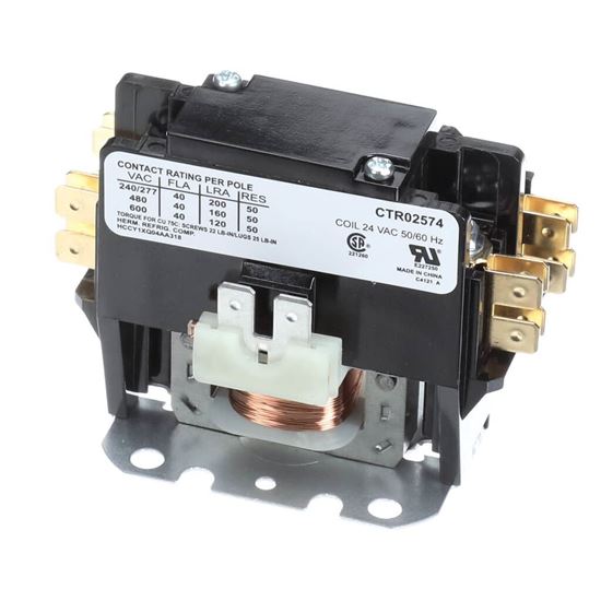Picture of Trane Contactor, 1P 40A 24Vac / Screws Part# CTR02574