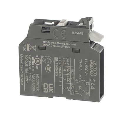 Picture of Trane Contactor; Cont, Aux Cont Blk, Front, 1 Part# CTR03259