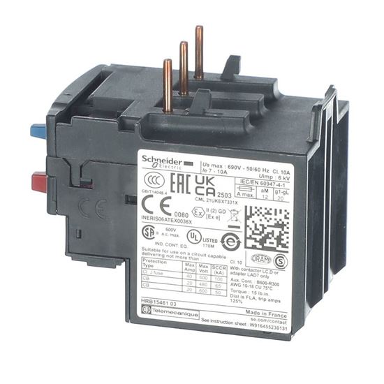 Picture of Trane Relay; Overload, 7-10A, 600V Part# RLY03180
