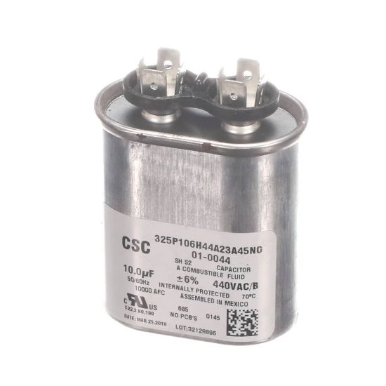 Picture of Nortek Run Cap, Oval, 440V, 10Uf Part# 01-0044