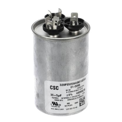 Picture of Nortek Dual Round Run Capacitor 5+35Uf 440V Part# 01-0096