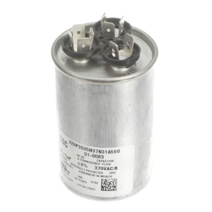 Picture of Nortek Dual Round Run Capacitor 5+30Uf 370V Part# 01-0083