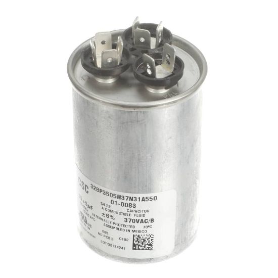 Picture of Nortek Dual Round Run Capacitor 5+30Uf 370V Part# 01-0083