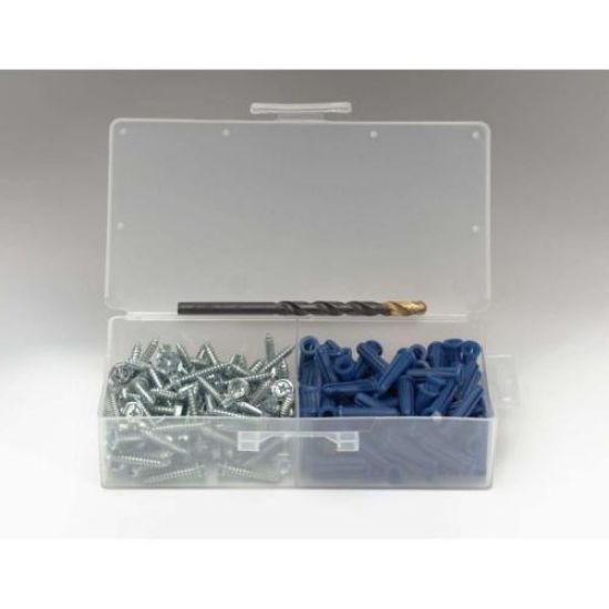 Picture of Tradepro 10 X 1 Hex Washer Head Combo Plastic Anchor Kit - 100 Screws/anchors/1 Drill Bit Part# TP-AK1/4HW100