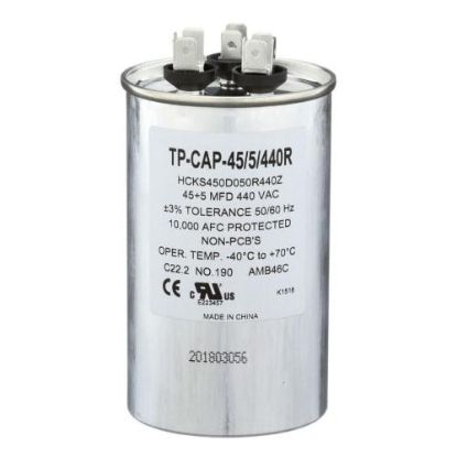 Picture of Tradepro Capacitors Round Dual Part# TP-CAP-45/5/440R